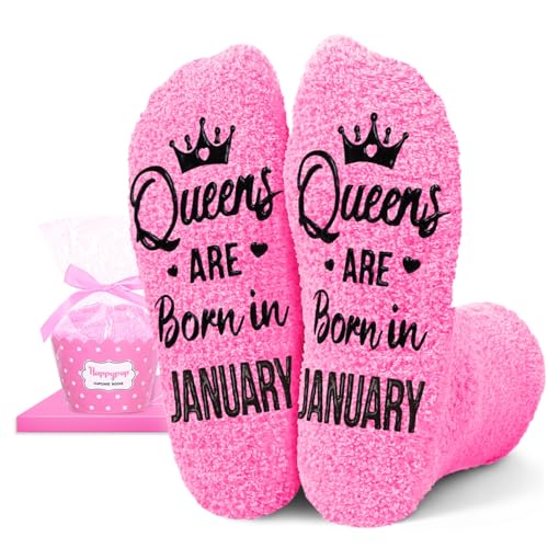Image of HAPPYPOP Birthday Gifts Ideas for Mom - Pink Month Birthday Socks for Women