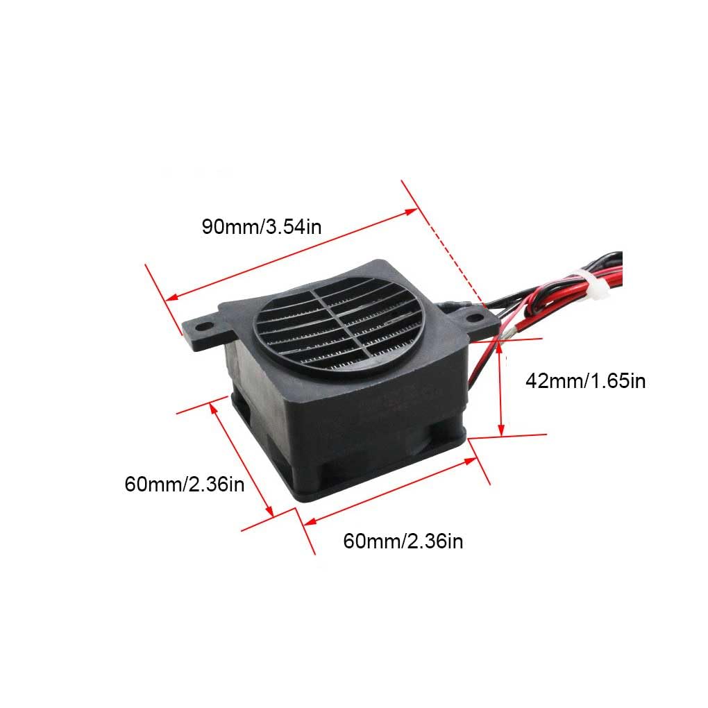 Grzałka PTC profesjonalny elektryczny ceramiczny termostatyczny odporny na zużycie podgrzewacz powietrza regulowany element grzewczy do 12 V 100 W 12 V 100 W, 12 V 100 W