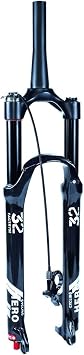 Shock XC Bicycle MTB Suspension Front Fork 26inch, Magnesium Alloy and Aluminum Alloy 26/27.5/29 Mountain Bicycle Air Forks Color Tapered Remote Lockout, Size 26