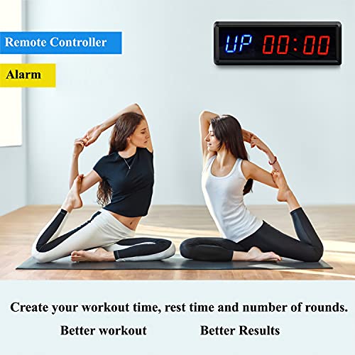 BTBSIGN LED Interval Timer Count Down/Up Clock Stopwatch with Remote for Home Gym Fitness Blue by BTBSIGN - Image 5