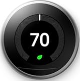 Nest Learning Thermostat - 3rd Gen - Programmable Smart Thermostat for Home - Compatible with Alexa &lpar;Stainless Steel&rpar;