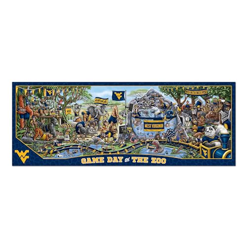 Image of YouTheFan NCAA West Virginia Mountaineers inchGame Day At The Zoo inch 500 Puzzle