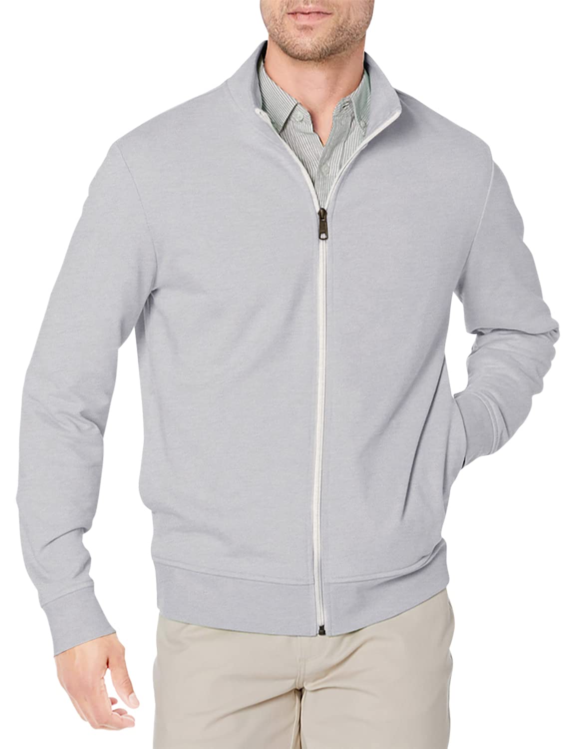Amazon Essentials Felpa con Collo a Lupetto Leggera in Spugna Francese con Cerniera Integrale Uomo