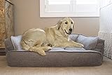 Arlee Memory Foam Sofa Style Pet Bed, Small/Medium, Walnut Tan