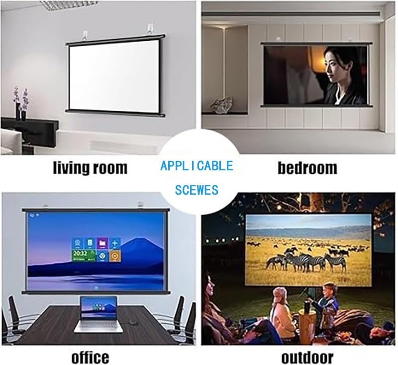 Pantalla de proyección HD 4K retráctil de 60 pulgadas 16:9 miniatura 7
