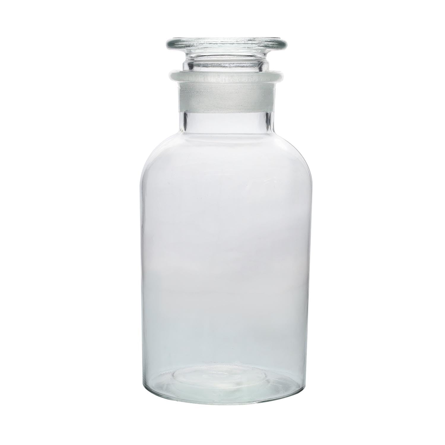 UNIQUE HOME LIVING UHL Apothecary Jar Reagent Bottle, 1000ml Clear Glass Storage Jars with Lid, Vintage Style Container, Reusable Refillable Bottles for Essential Oils, Bath Salts, Lotion, Perfume