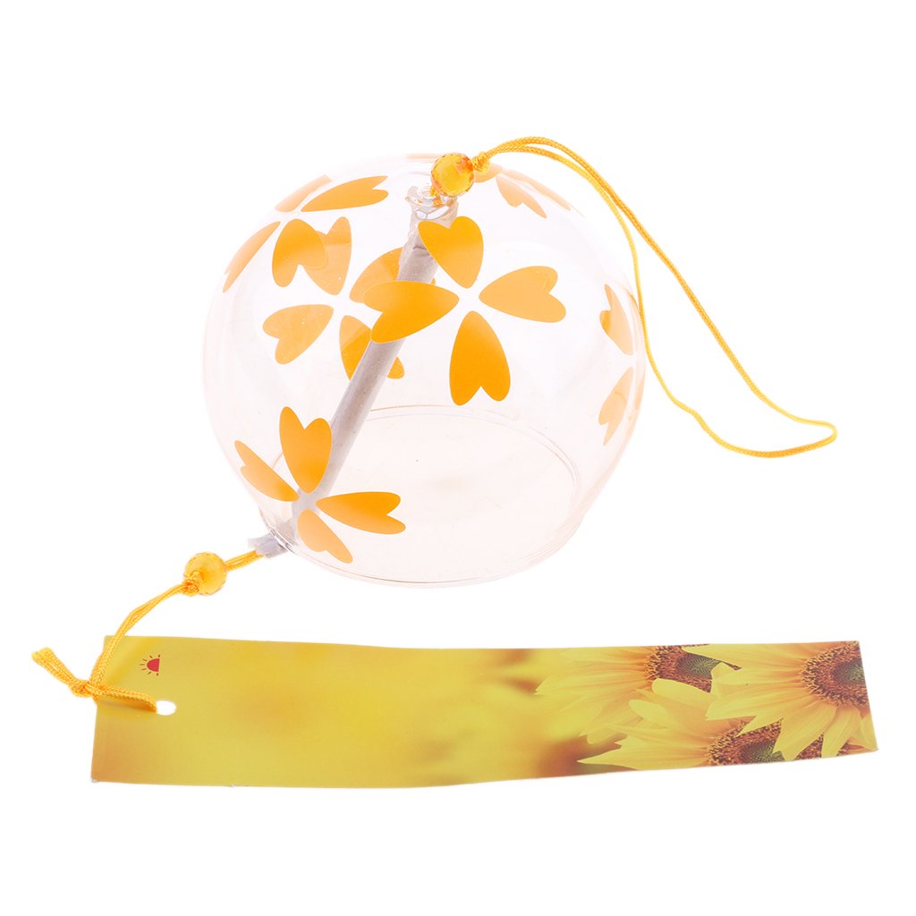 Japanese Style Glass Windchime Hanging Blessing Bells Home Wind Chimes 13,Type 13