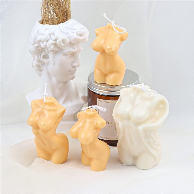 Miniatura 4 de NCKPRO Body Angel Woman - Molde de de silicona para velas de hombre embarazado, molde de jabón de resina, regalos, suministros de manualidades,
