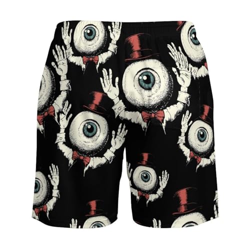 Evil Eye Gentleman Beach Shorts for Men Swim Trunks Quick Dry Swim Shorts with Compression Liner Pocket4
