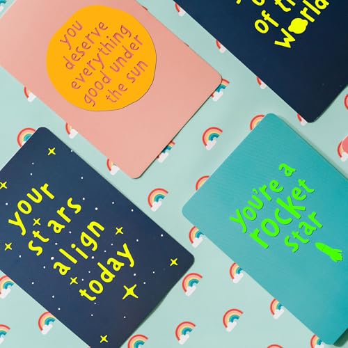 EVG Evergreen Goods A4 10 Blatt neongelbe Fluoreszierende Papieraufkleber | Selbstklebende laserbedruckbare Etiketten | Schneidemaschinen-kompatibel | Silhouetten-Bastelschneider | Fettgedruckte