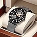 Imagen de LIGE Reloj Elegante Hombre Analógico Caballero Clasico Pulsera Vintage Mens Watches 3ATM Negocios Negro Acero Inoxidable Fecha Reloj de Pulsera Fino y Minimalista Reloj Pulsera Hombre