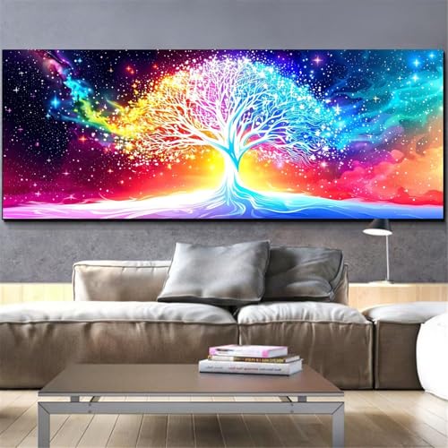 Diamond Painting Arbre de Couleur 50x150cm Mefooge Adulte