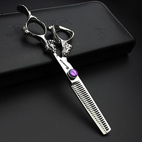 Ciseaux de coiffure professionnels anti fatigue haute dureté 17.5cm 6 pouces - 8