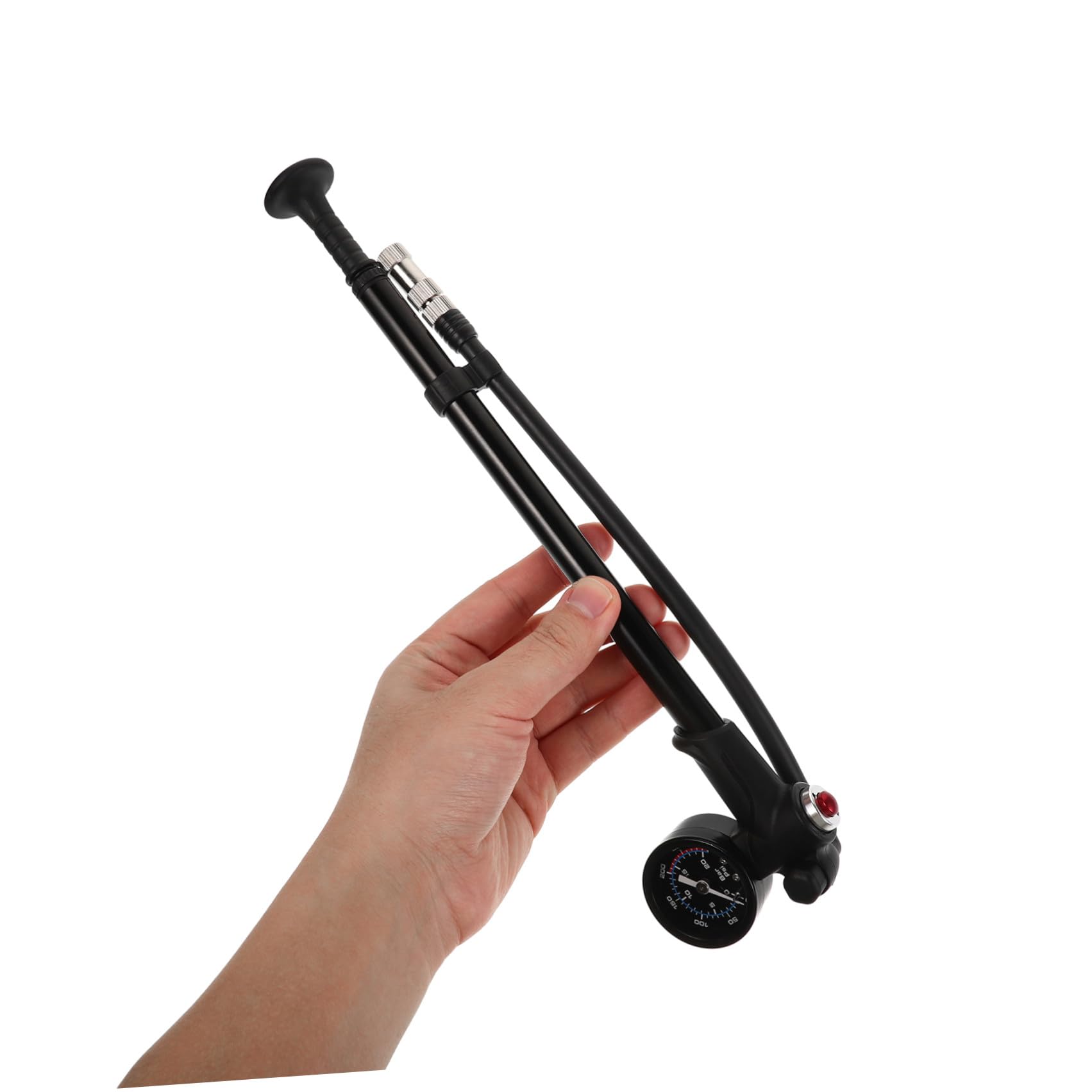 Mikikit Bomba de Suspensión para Bicicleta, Motocicleta y Balones, Bomba de Aire Portátil de Alta Presión con Diseño Compacto para Uso Hogar