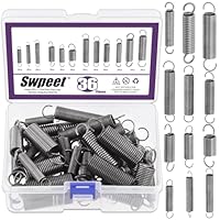 Swpeet 36Pcs 12 verschiedene Größen Kohlenstoffstahl Verlängerungs Feder Sortiment Kit, verlängerter Zugfederdraht Dia 0.039\ 0.059\ 0.078\ 0.1\, OD 0.39\ 0.59\ 0.78\, Länge 1.18\ 1.57\ 1.96\ 2.36\