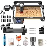 LONGER Laser Engraver Ray5 5000mW Engraver Machine with Air Assist Kit DIY CNC Laser Cutter Tool for Metal Glass Wood Working Area 15.7 'x15.7' with 4-in-1 Rotary Roller Kit