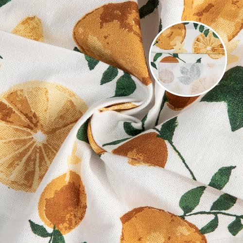Image of R home Orange Printed Cotton Table Napkins Set of 12 (40x40 cm / 16x16 Inches) Reusable & Machine Washable Cloth Napkins for Dining Table, Dinner, Parties & Kitchen Use with Hemmed Edges