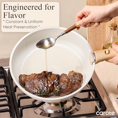 Image of CAROTE 33pcs Pots and Pans Non Stick, Cookware Sets Detachable Handle, Induction Kitchen Pots and Pans, NonStick Cooking Set, Oven /Dishwasher /Fridge Safe, Space Saving