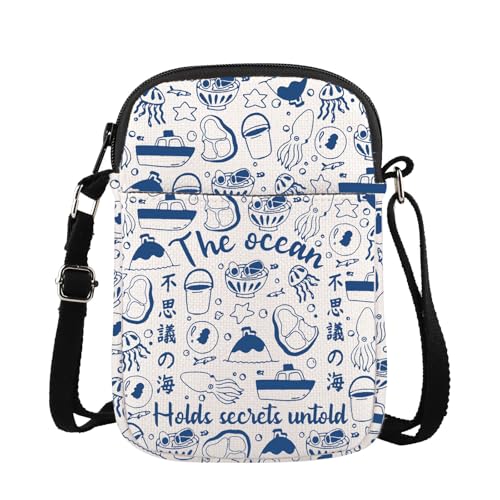 WSNANG Animated Movie Inspired Gift The Ocean Holds Secrets Untold Crossbody Bag Japanese Anime Lover Shoulder Bag