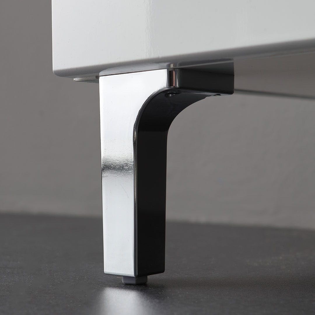 Kiamami Valentina - Meuble de Salle de Bains à Poser avec lavabo en céramique 105cm Blanc Brillant Smeraldo