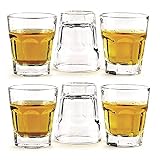 Circleware Sling Heavy Base Whiskey Shot Glasses, Set of 6, Set of 6, Party Home Entertainment Dinin