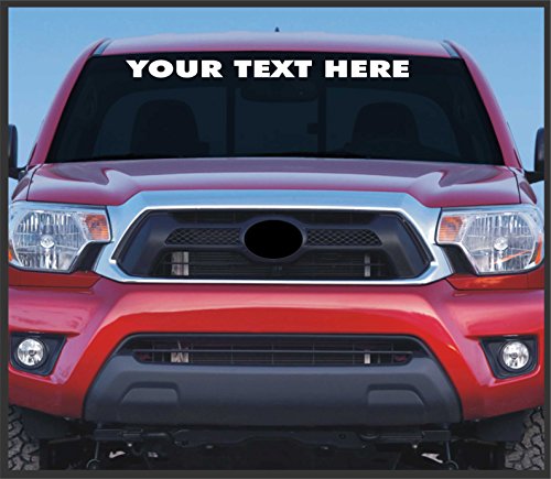 Sticker Connection | Custom Windshield Banner | Your Text Here - Select Your Font, Size & Color | Window