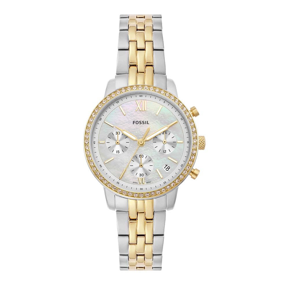 Fossil Watch for Women Neutra Chronograph, Stainless Steel Watch with a 36mm case Size