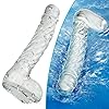 18.5CM Glas Dildo für Frauen,Roluck Kristall Realistischer Penis Analdildo G-Punkt Stimulation Buttplug Analsexspielzeug Glasdildo Sex Spielzeug für Männer Frauen #4