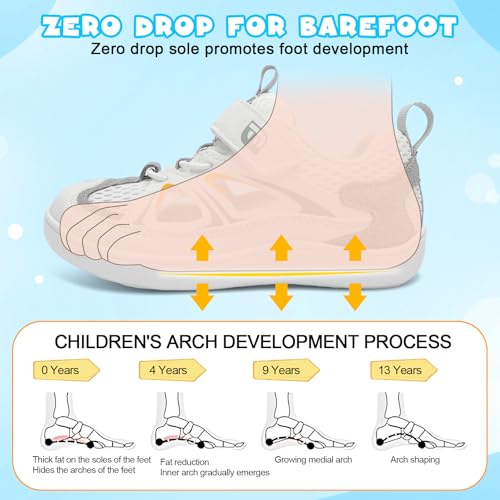 Image of JOINFREE Toddler Sandals Kids Wide Girls Boys Aqua Athletic Sneakers Barefoot Beach Sandals Quicky-Dry Non-slip Outdoor Water Sports Hiking Sandals Summer Water Shoes for Pool River Swim