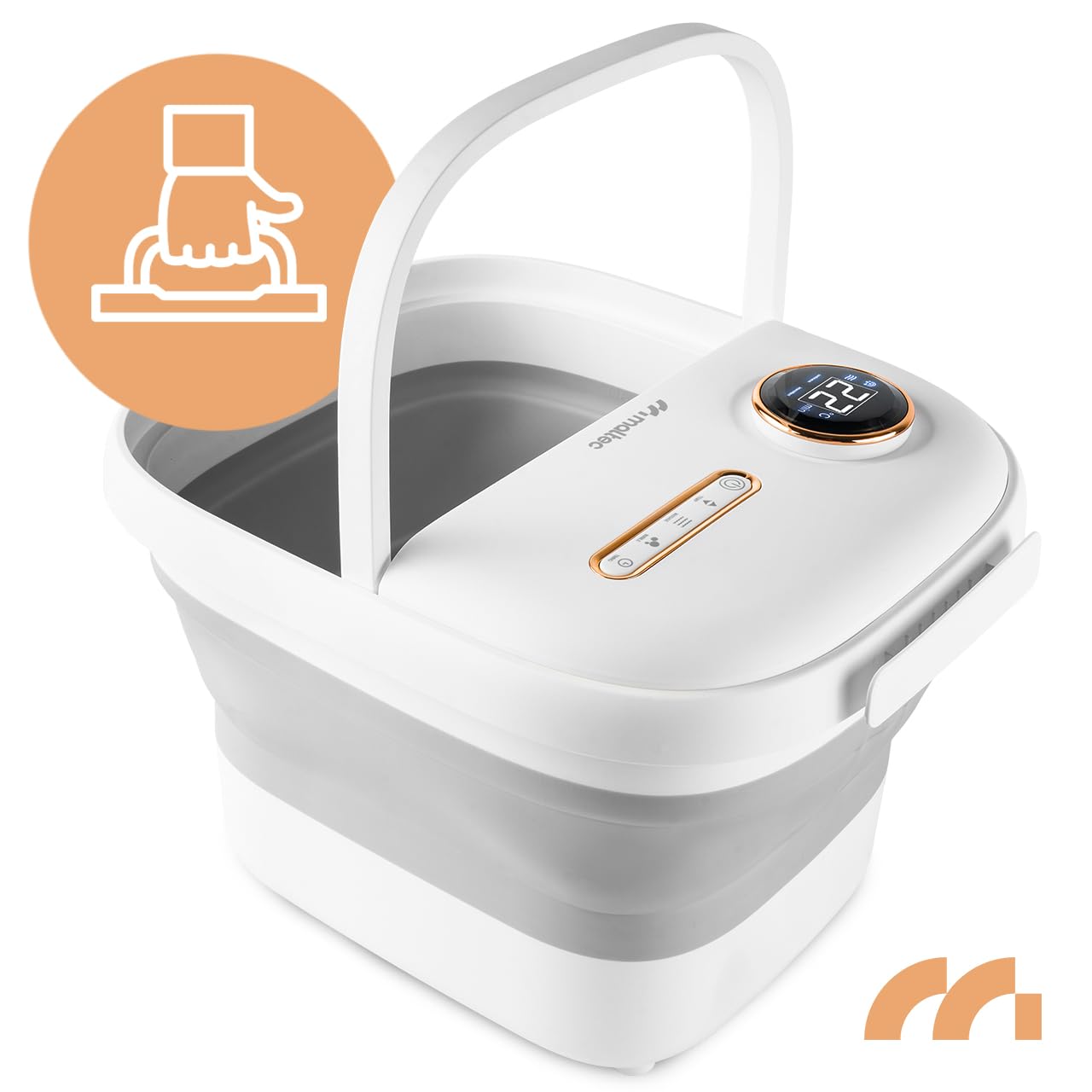MalTec Pro-Hydro500WS masażer do stóp, składany, biały