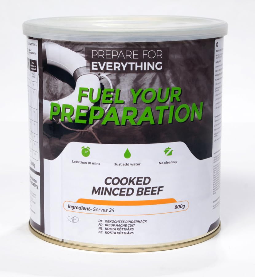 Fuel Your Preparation – Gekochtes Hackfleisch – 800 g (24 Portionen) – 25 Jahre Haltbarkeit