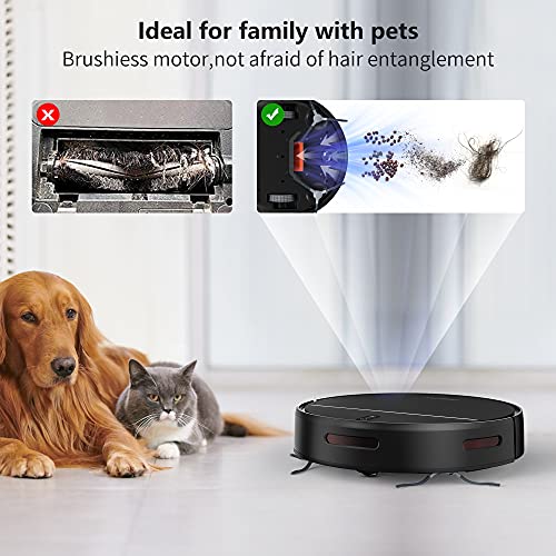 Freihafen M8 Saugroboter mit Wischfunktion, Staubsauger Roboter App & Alexa Steuerung, 2-in-1 Wischen oder Staubsaugen… - Image 4
