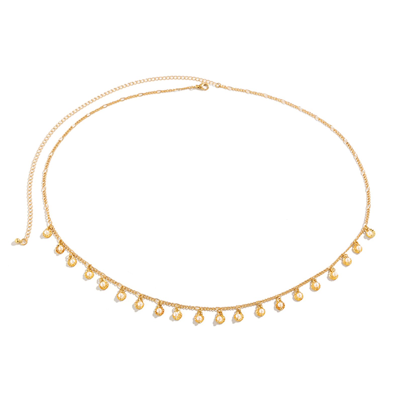 Tendance plage bikini bijoux de corps chaîne de taille coquille Saint-Jacques