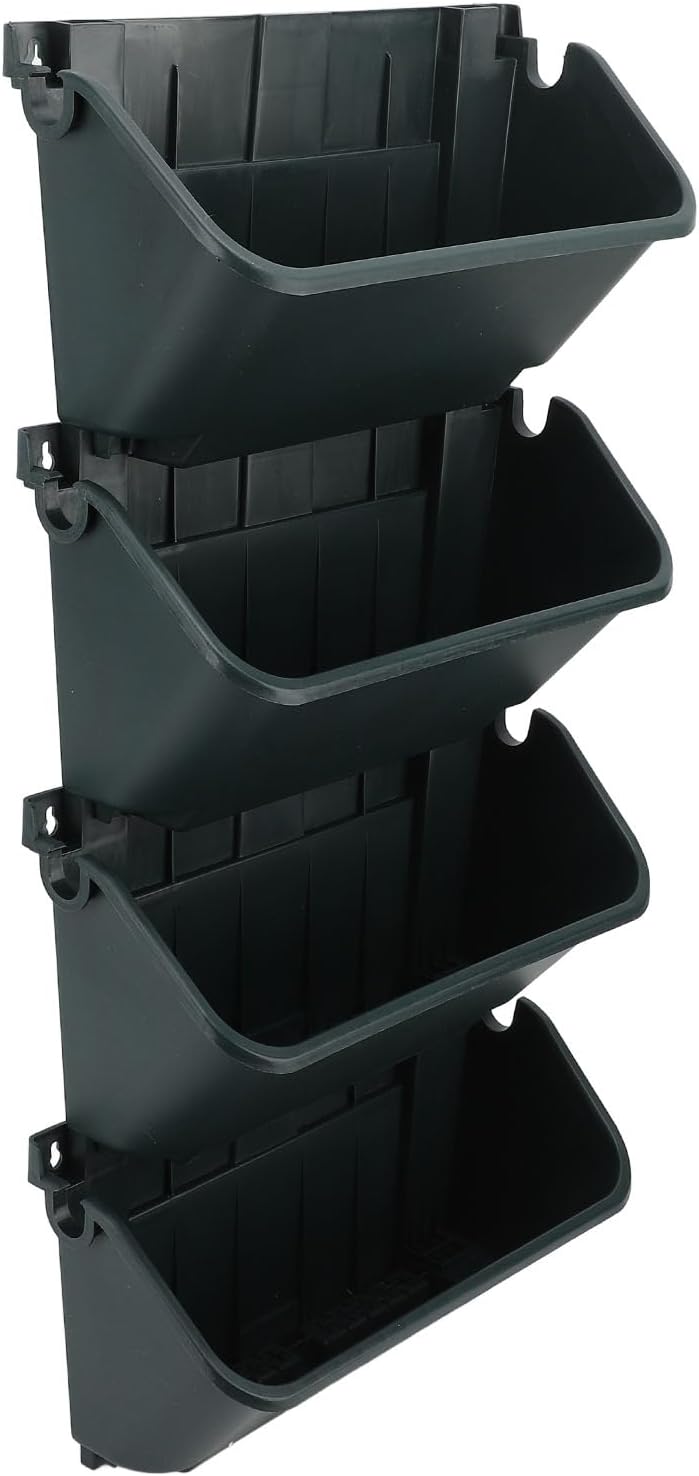 Yosoo Vertical Wall Planter Set Featuring Innovative Vertical Design, Wall Mounted, 4 Pots Suitable for Balcony Gardening, Home Outdoor Use