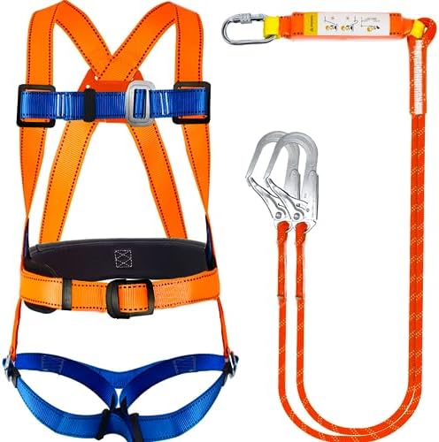 GLOROUSCHU Full Body Safety Harness Tool Fall Protection，OSHA