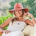 Wallaroo Hat Company Women’s Sanibel Fedora – Packable Wide Brim Sun Hat with Chin Strap – UPF 50+ Sun Protection (Coral)