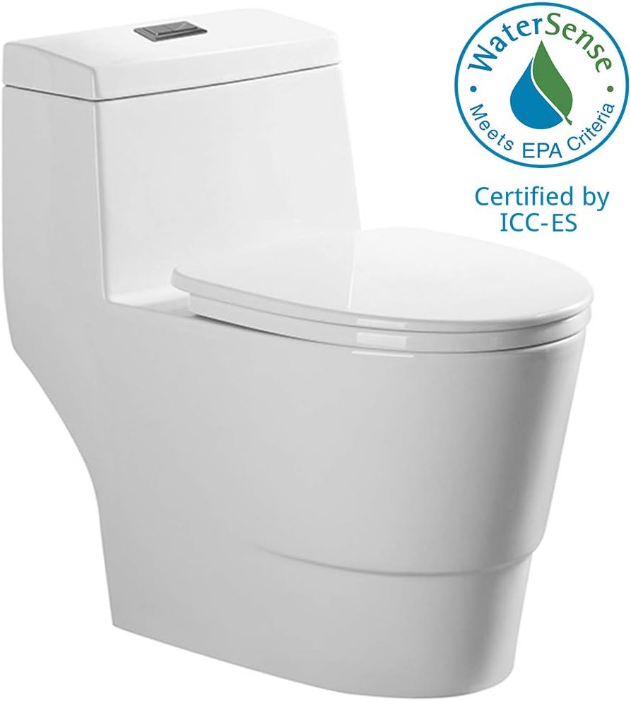 Buy WOODBRIDGE T0019 Cotton White toilet Modern Design, One Piece