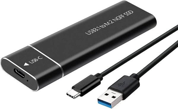 CHENRI Unità a stato solido portatile mobile, SSD portatile da 2 TB, da USB 3.1 a M.2 NGFF SSD, adattatore 10 Gbps, unità a stato solido esterna, disco rigido esterno per telefoni, computer, tablet - 1