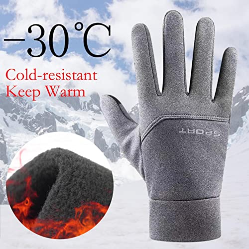 Luvas Térmicas de Inverno - Luvas de inverno com zíper para homens e mulheres - Luvas quentes para c