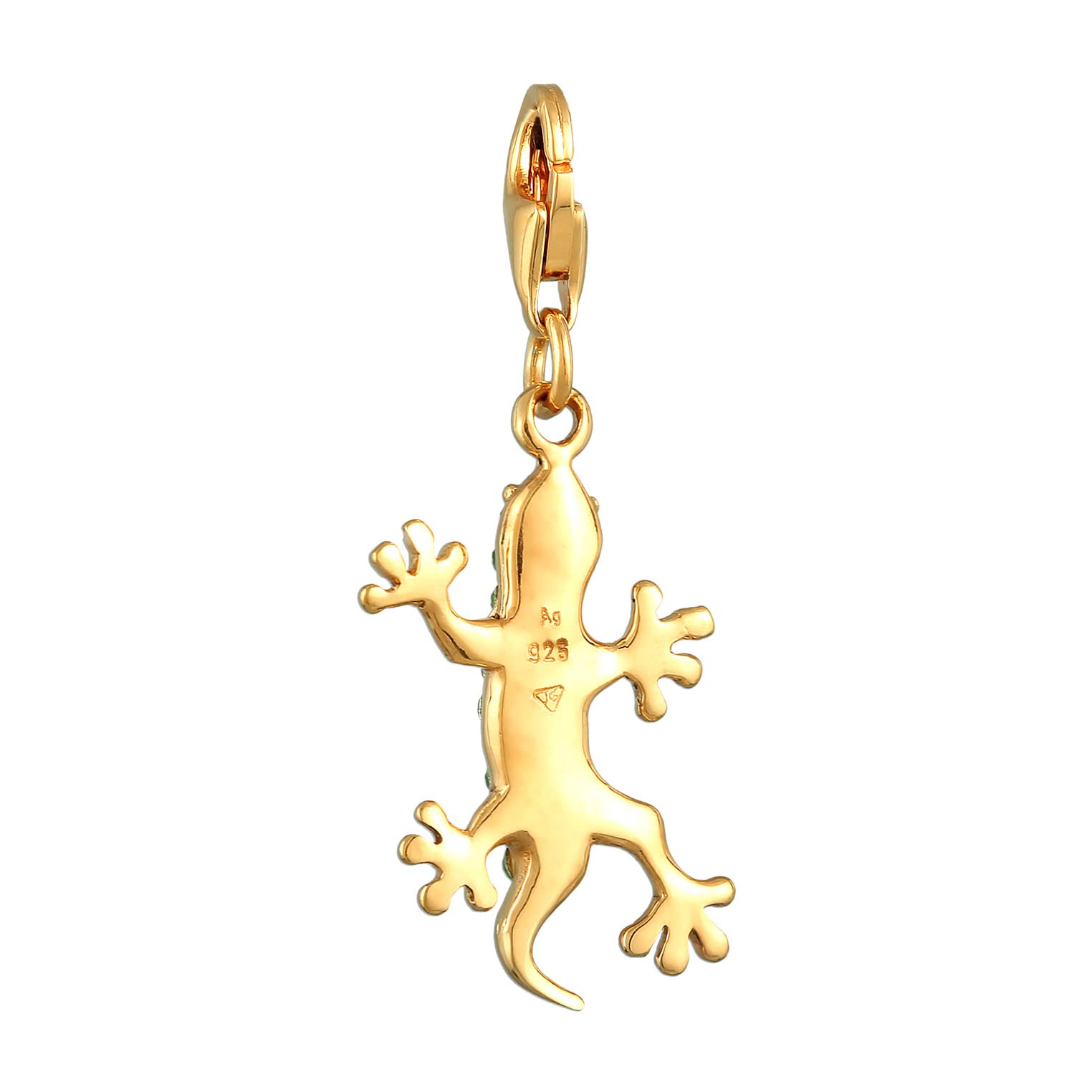 Nenalina Gekko Karabiner Charm Anhänger Bettelarmband 925 Silber