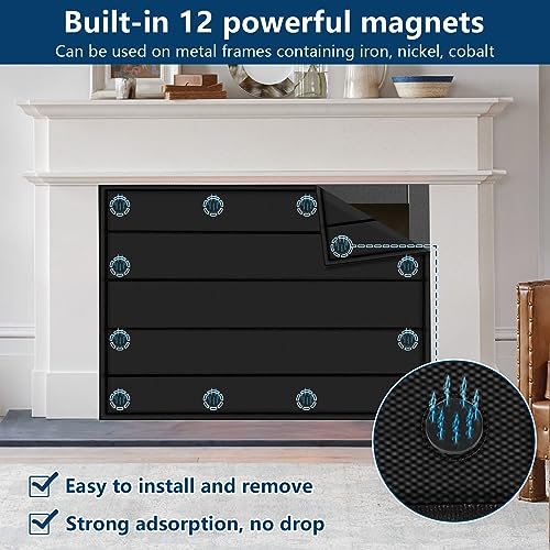 Magnetic Fireplace Blanket for Heat Loss Indoor Fireplace Covers Keep Drafts Out Stops Heat Loss Fireplace Draft Stopper with Built-in 12 Strong Magnet for Iron Fireplace Frame Fireplace Screen 30x30 by whumsdog - Image 3