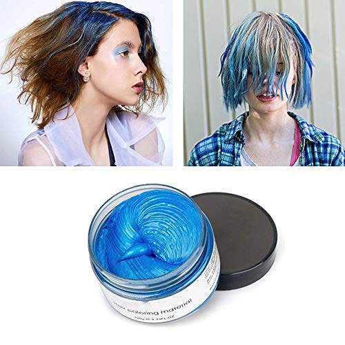 4 Colors Hair Color Wax - 4 in 1 Sliver Blue Purple Pink Red, Temporary Hair Color for Party, Cosplay, Date, Halloween