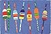 Colorful Fishing Buoys Coastal Washable 21 X 33 Area Accent Jellybean Rug