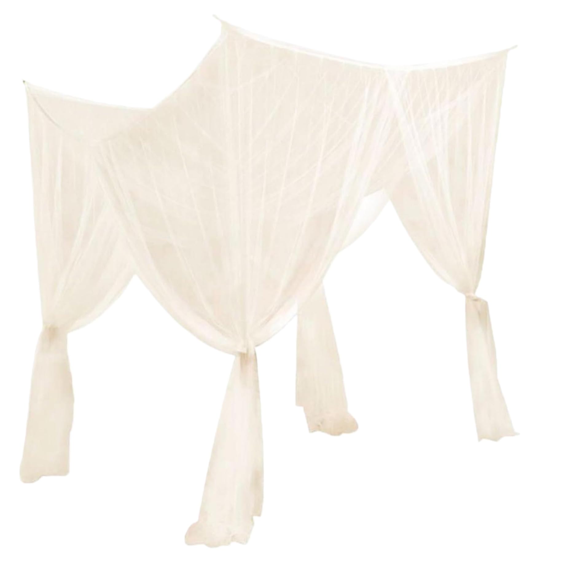 Ngbbby Canopy Bed Curtains Breathable with Expansion Tubes & Screw Hooks 75x83x94 Beige