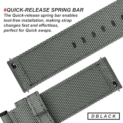 Image of DBLACK ''ENMA'' Nylon Quick Release Watch Strap, Boxy Design, Matte Finish, Nylon Watch Band / / For 20mm, 22mm, or 24mm Watch Belt (Choose Your Size & Color)