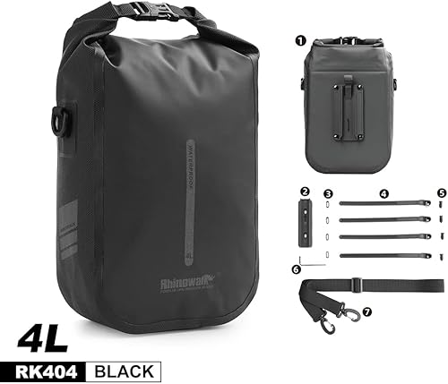 Miniatura 2 de Rhinowalk Horquilla delantera de bicicleta Bolsa impermeable Bolsa de alforja para bicicleta Bolsa de sillín Bolsa de tenedor Bolsa de bicicleta