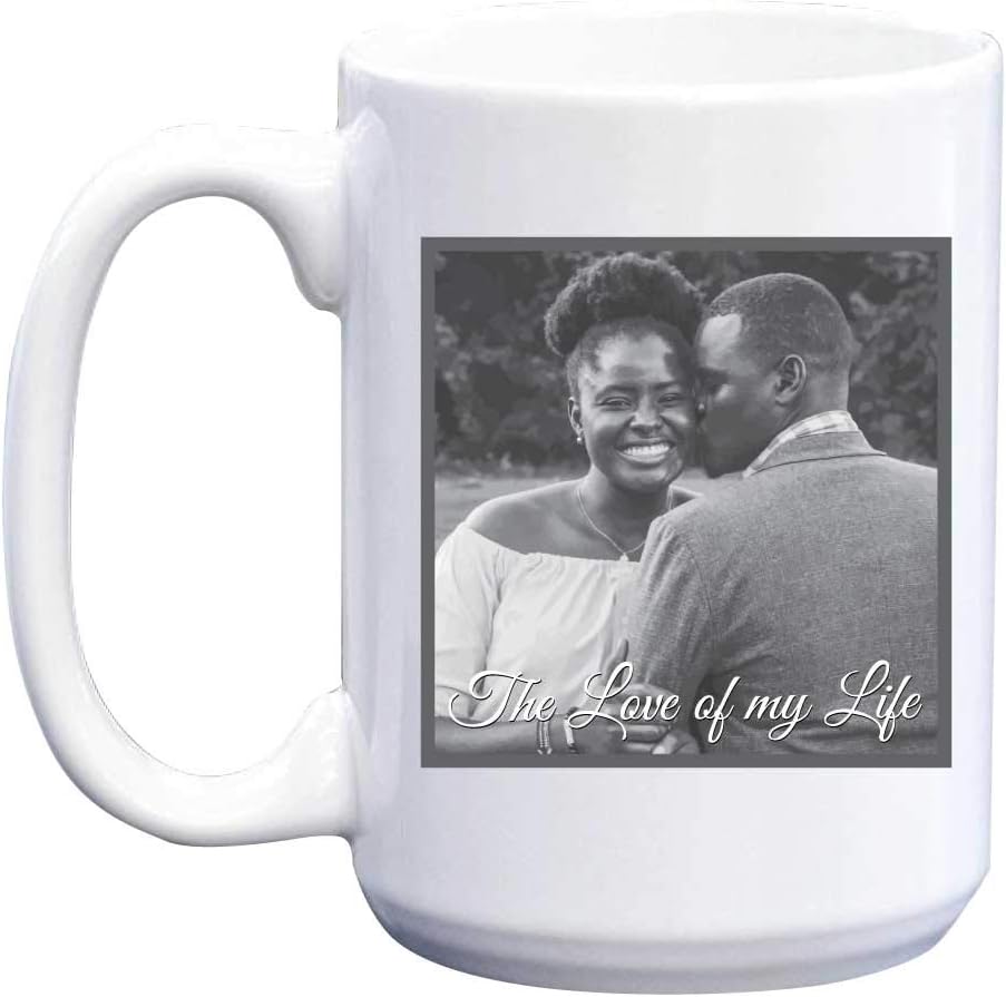 VictoryStore Anniversary Coffee Mugs (Love of My Life) Add your custom Photo, Custom Mug