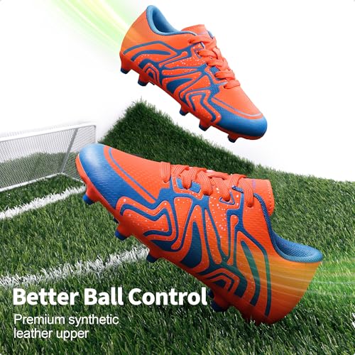 DREAM PAIRS Boys Girls Soccer Cleats Youth Firm Groud Baseball Cleats Sport Athletic Outdoor Trainning Football Shoes for Little/Big Kid4