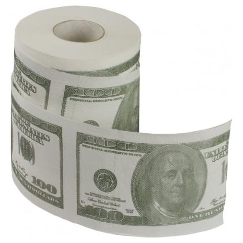 US Dollar Toilet Paper 100 Dollar Cover