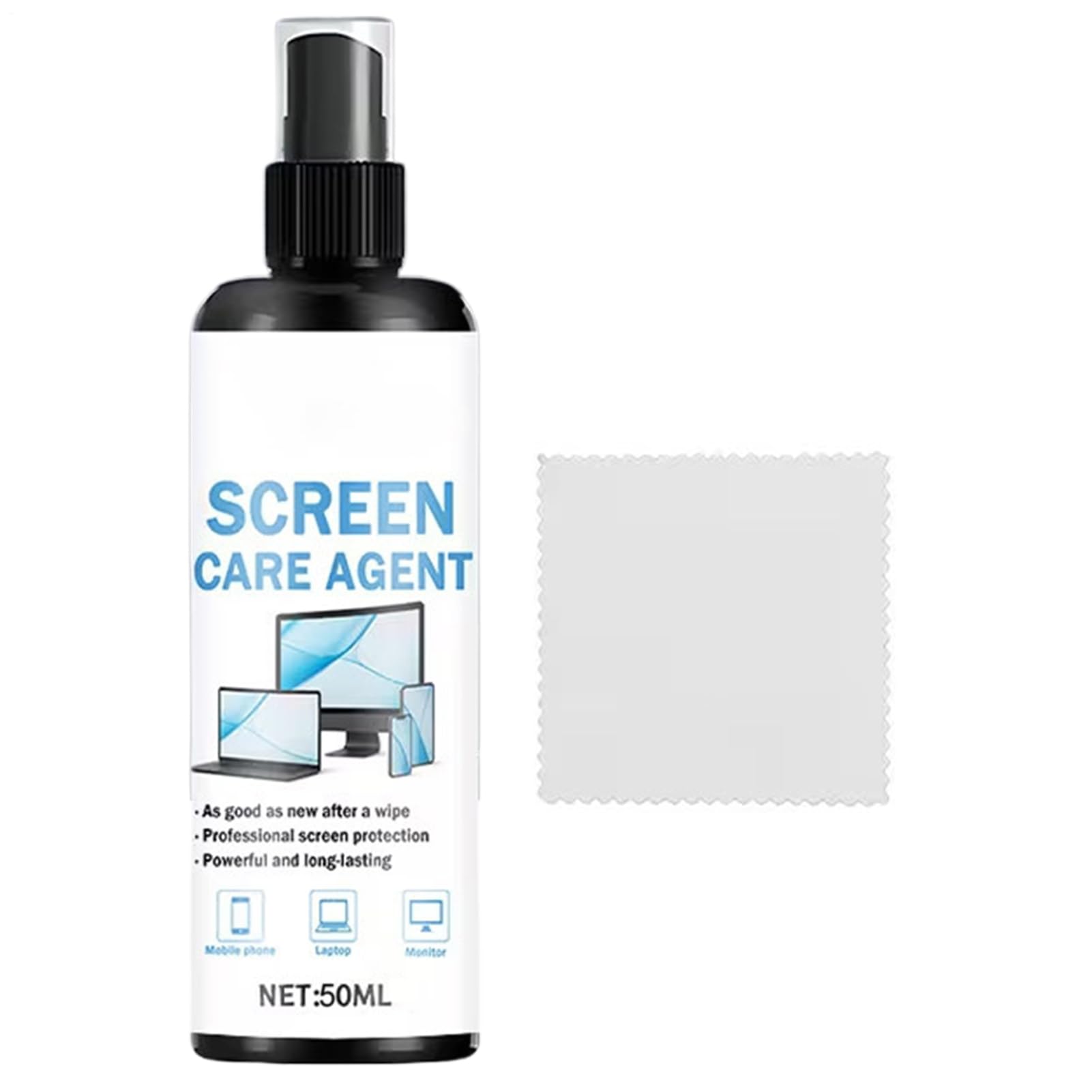 Electronics Cleaner Spray,50ml Dust Remover | Screen Cleaning Kit with Wipe Cloth,for Computer Tablet Television Mobile Phone Electronic Devices Lens Touchscreen
